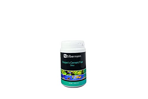 Silbermann Scaper´s Cement Fast, Aquarienzement, Aquarienmörtel, Riffmörtel, Größen (1200 g, grau) von Silbermann