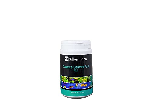 Silbermann Scaper´s Cement Fast, Aquarienzement, Aquarienmörtel, Riffmörtel, Größen (1200 g, rot) von Silbermann