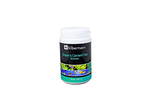 Silbermann Scaper´s Cement Fast, Aquarienzement, Aquarienmörtel, Riffmörtel, Größen (1200 g, schwarz) von Silbermann