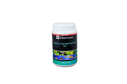 Silbermann Scaper´s Cement Fast Plus, Aquarienzement, Aquarienmörtel, Riffmörtel (1200 g, rot) von Silbermann