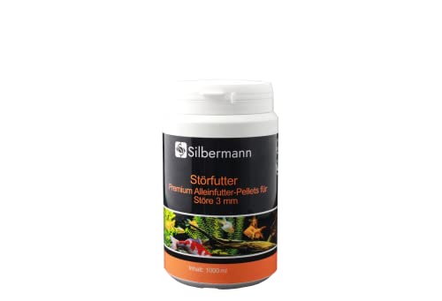 Silbermann Störfutter 4-6 mm - sinkendes Hauptfutter für Störe (1000 ml) von Silbermann