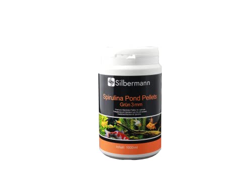 Silbermann Teichfutter Pellets - schwimmendes Hauptfutter für Teichfische (1000 ml, grün 3 mm) von Silbermann