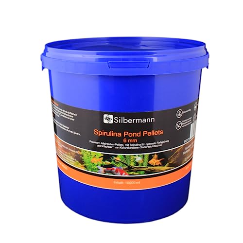 Silbermann Teichfutter Pellets - schwimmendes Hauptfutter für Teichfische (10000 ml, grün 6 mm) von Silbermann