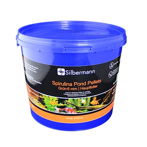 Silbermann Teichfutter Pellets - schwimmendes Hauptfutter für Teichfische (5000 ml, grün 6 mm) von Silbermann