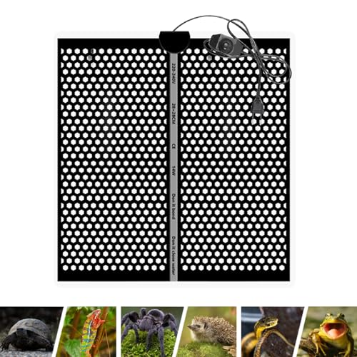 Silkwish Terrarium Heizmatte 5W/7W/14W/20W, Wärmematte Terrarium, Reptile Heizmatte Terrarium, Reptile Wärmekissen für Schlangen, Eidechse, Gecko(14W, 28 * 28cm) von Silkwish