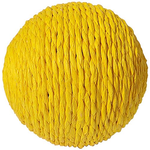 Extra großer Sisal-Katzenball, 10,2 cm, Gelb von SilveWillo