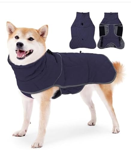 SilverChry Wasserdichte Warme Hundejacke, Hundemantel Mit Geschirr Reflektierend, Wasserdicht Warm, Hundemantel Fleece Grosse Hunde Für Kaltes Wetter Für Hund Indoor & Outdoor Camping(2XL) von SilverChry