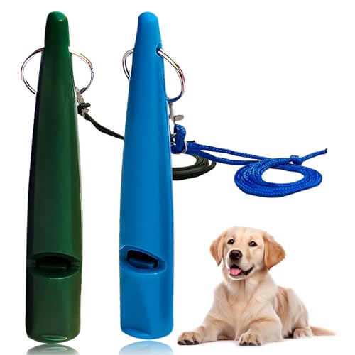 SilverChry Hundetrainingspfeife mit Lanyard*2Pcs, Hochwertige Hunde Pfeifen, Einen gut erzogenen Hund erziehen, Erleichtert die Kommunikation zwischen Ihnen und Ihrem Hund von SilverChry