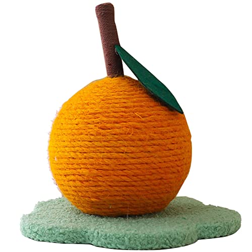 Katzen-Kratzball, Spielzeug Bälle für Katzen, Mandarinen Form Natürlich Sisal Kratzbaum Katze Interaktiv Spielzeug Katze Fänger und Trainingsgerät Lustig Haustier Spielzeug,Orange,23 * 23 * 26 cm von SimidunEUR