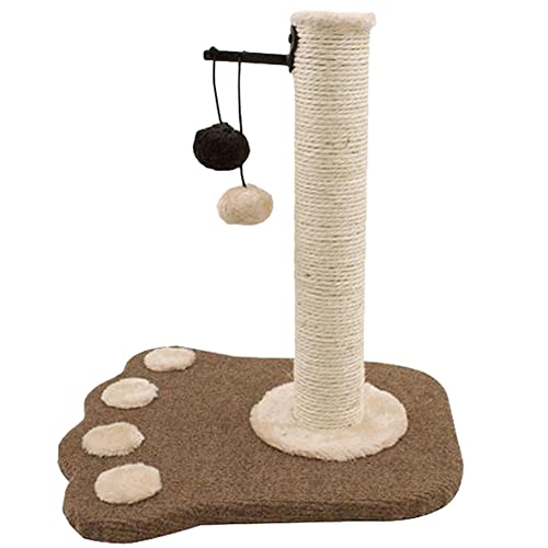 Kratzbaum für Katzen, Sisal mit Katzenspielzeug Kratzen Katzenkratzbaum Kratzsäule Kratzpsäulen Kätzchen Kleine Scratcher Plüschstange mit fußförmiger Basis für Entspannung und Schlaf der Katze,Farbe 2,39*41 CM von SimidunEUR