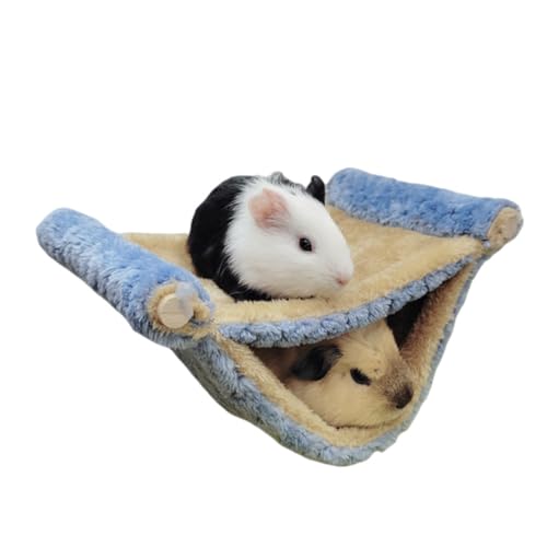 SimidunEUR Haustier-Hängematt Plüschbett Hamster Hammock für Chinchilla, Igel, Meerschweinchen Hamsterkäfig,Blau,20 * 14 * 10 cm von SimidunEUR