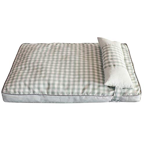 SimidunEUR Hundebett Hundematte Tierbett Hundsofa Hundkissen Waschbar，Hellgrün,L (100 * 68 * 8CM) von SimidunEUR