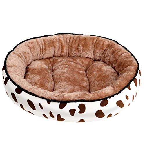 SimidunEUR Hundebett Waschbar Runde Hundekorb für kleine Hunde Katzen Weiche Plüsch Hundekissen，Milchkaffee 1,2XL (90 * 750CM) von SimidunEUR