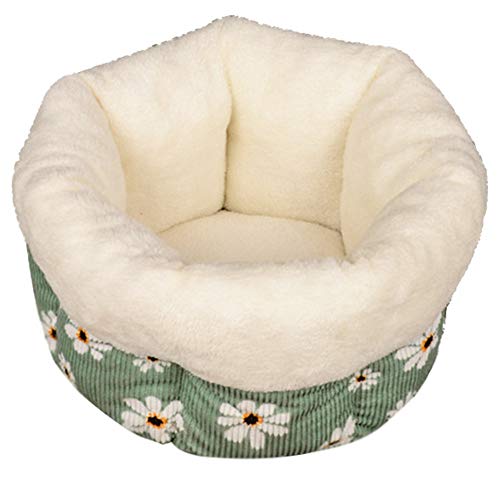 SimidunEUR Katzenkorb Hundebett Tierbett Katzenbett Hundesofa Katzensofa Kissen Flauschig Waschbar für Katzen Hunde，Grün,M (46 * 46 * 27CM) von SimidunEUR