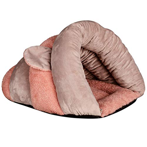 SimidunEUR Katzenkorb Hundebett Tierbett Katzenbett Hundesofa Katzensofa Kissen Flauschig Waschbar für Katzen Hunde，Leichter Kaffee,M (46 * 40 * 30CM) von SimidunEUR