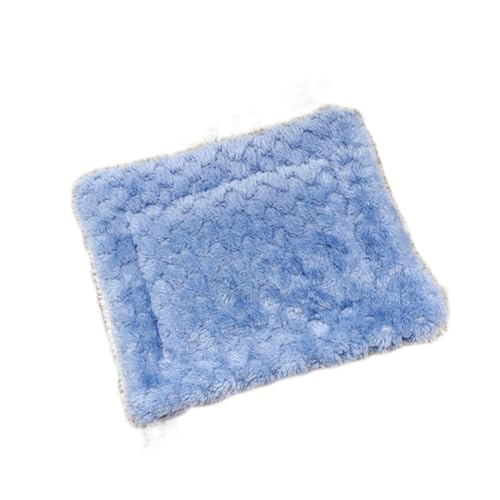 SimidunEUR Kleintier Plüschbett, Warme Katze Hunde Decke Schlafkissen Pet Pad Flauschige Flanell Fleecedecke Bettmatte für Meerschweinchen, Hamster, Kaninchen, Kätzchen, Häschen,Blau,40 * 50 cm von SimidunEUR