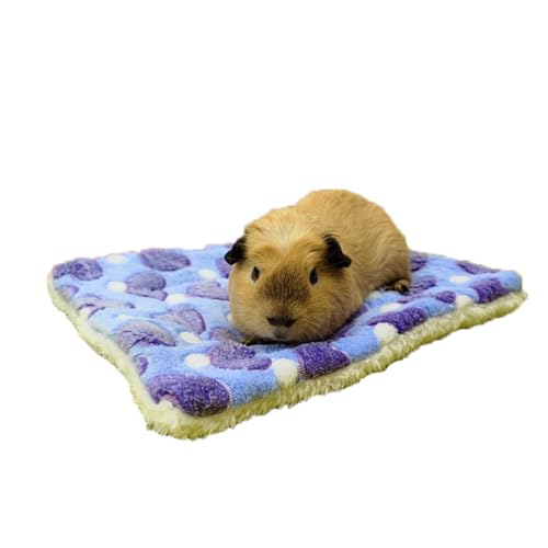 SimidunEUR Kleintier Plüschbett, Warme Katze Hunde Decke Schlafkissen Pet Pad Flauschige Flanell Fleecedecke Bettmatte für Meerschweinchen, Hamster, Kaninchen, Kätzchen, Häschen,Lila,15 * 20 cm von SimidunEUR