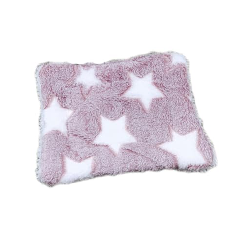 SimidunEUR Kleintier Plüschbett, Warme Katze Hunde Decke Schlafkissen Pet Pad Flauschige Flanell Fleecedecke Bettmatte für Meerschweinchen, Hamster, Kaninchen, Kätzchen, Häschen,Pink 2,15 * 20 cm von SimidunEUR