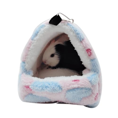 SimidunEUR Plüschbett Meerschweinchen Betthöhle Gemütliches Hamsterhaus Kleintierhöhle für Chinchilla, Igel, Meerschweinchen Hamsterkäfig,Pink 1,14 * 12 cm von SimidunEUR