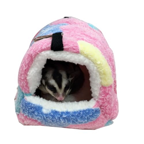 SimidunEUR Plüschbett Meerschweinchen Betthöhle Gemütliches Hamsterhaus Kleintierhöhle für Chinchilla, Igel, Meerschweinchen Hamsterkäfig,Pink 2,8 * 8 cm von SimidunEUR