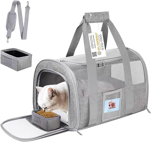 Simpelg Extra große Tragetasche für Haustiere, ab 9 kg, weiche Seiten, für große Katzen unter 11,3 kg, faltbare Tragetasche für große Hunde, 50,8 x 33 x 33 cm, Katzentrage für 2 Katzen, Reisetasche, von Simpelg