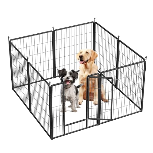 Simple Deluxe Hunde-Laufstall Outdoor, tragbarer Hunde-Laufstall für Reisen, Camping, 81,3 cm Höhe, 8 Paneele, robuster Hundegehege für kleine/mittelgroße Hunde, Schwarz von Simple Deluxe