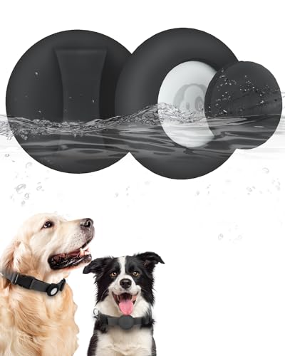 SimpleThings Wasserdichter Silikonhalter für Airtag Hundehalsband, Anti-Scratch Schutzhülle für Airtag Hund, Aufschiebbare Leichte Hülle für Airtag Tractive Zubehör von SimpleThings