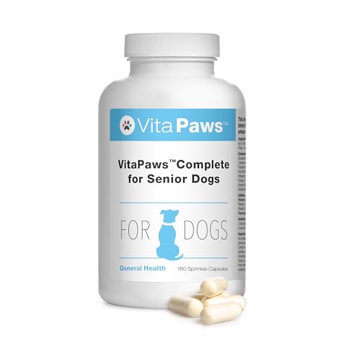 VitaPaws™ Complete - Multivitamine & Mineralien mit Glucosamin - für ältere Hunde - 180 Streukapseln - Versorgung für bis zu 3 Monate - SimplySupplements von Simply Supplements