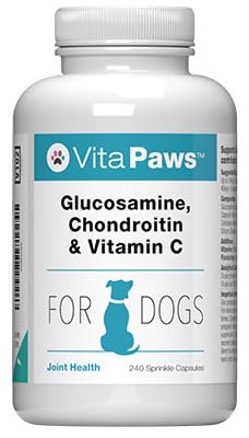 VitaPaws™ Glucosamin, Chondroitin & Vitamin C - für Hunde - 120 Streukapseln - Versorgung für bis zu 4 Monaten - SimplySupplements von Simply Supplements
