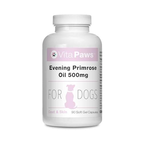 VitaPaws™ Nachtkerzenöl 500mg - für Hunde - 90 Softgel-Kapseln - Versorgung für bis zu 3 Monaten - SimplySupplements von Simply Supplements