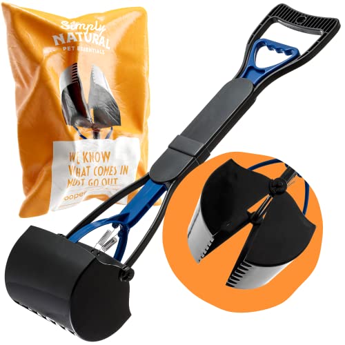 𝗧𝗛𝗘 𝗪𝗜𝗡𝗡𝗘𝗥 𝟮𝟬𝟮𝟬* Hundekotschaufeln, 60cm/23.6" Dog Poop Scooper, Großer Hundekotschaufel mit Einfach Nutzbarem Hebel und Hochdruck Feder Hundekotschaufel, Langer Griff Pooper Scooper von SimplyNatural NATURAL PET FOOD