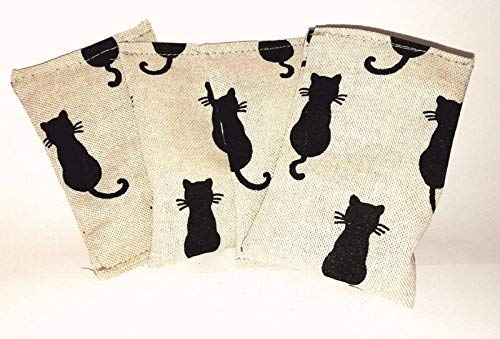 schraegdesign 3er Set Kissen Black Cats Katzenspielzeug Baldrian catnip von Simplynatural