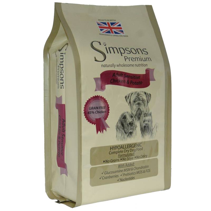 Simpsons Premium Adult Sensitive Huhn & Kartoffel - 12 kg von Simpsons Premium