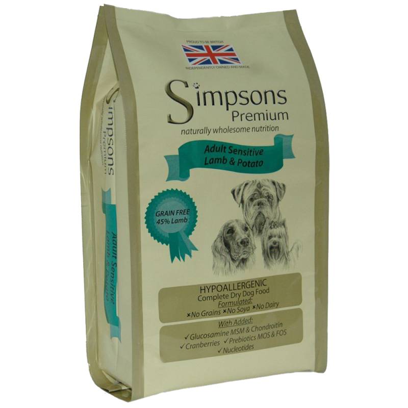 Simpsons Premium Adult Sensitive Lamm & Kartoffel - 12 kg von Simpsons Premium