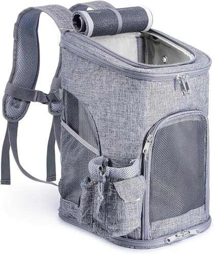 Katzen-Rucksack, Haustiertragerucksack, Hundetragerucksack mit belüftetem Design und Sicherheitsmerkmalen für Reisen, Wandern, Outdoor, von Fluggesellschaften zugelassen von SinSed