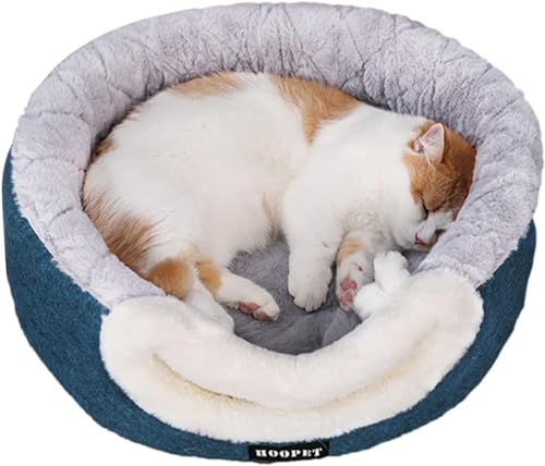 Katzennest Bett Haustier Warmes Nest Geräumige Katzenzelte für Indoor-Katzen waschbar - 2 in 1 Haustierbedarf Katzenbetten & Möbel Tiefer Schlaf Bequem Für Haustiere Katzen Welpen (Größe : S-4 kg) von SinSed