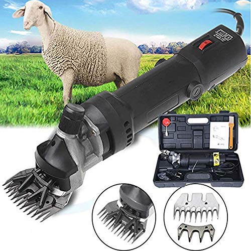 Sinbide 690 W, 6 Geschwindigkeitsstufen, verstellbar, professionelle Schermaschine mit elektrischer Klinge für Tiere, Schafziegen Lamas Alpacas (schwarz) von Sinbide