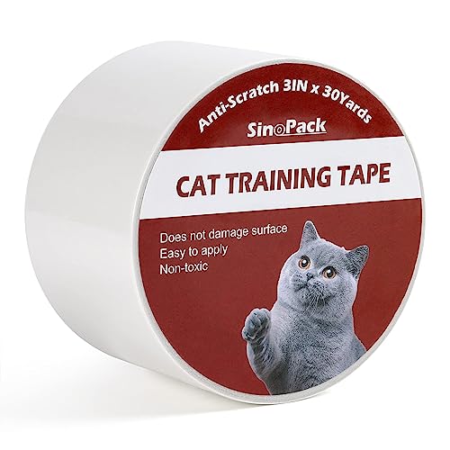 SinoPack Katzenband für Möbel, doppelseitiges Katzenband, 7,6 cm x 27,9 m, Katzenkratzband, Katzentrainingsband, Katzenband für Sofas, Katzenkratzabschreckung für Möbel, Katzenkratzband für Katze von SinoPack