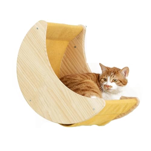 SinseD Cat Wall Tree with Scratching Posts, Wall Mounted Jute Scratcher Pine Hammock cat Accessories for Indoor Cats von SinseD