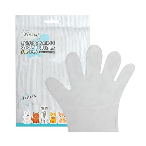 Sionhiuo 10 Pet Cleaning Glove Wipes, 10 Rinse Dog Gloves Pet Dry Cleaning Gloves Wash Wipes Dog Cleaning Gloves Wipes, Rinse Shampoo Mittens For Dogs And Cats, For Bathing And Washing von Sionhiuo