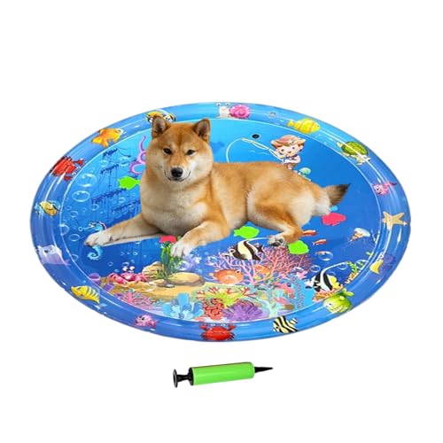 Sionhiuo Haustier Kühlmatte | Kratzfeste Hundekühlkissen 100x100 cm - Aufblasbare Haustier Eisunterlage Mit Pumpe Interaktives Sensorisches Spielzeug Für Heißes Wetter Zuhause Schlafzimmer Sionhiuo Haustier Kühlmatte | Kratzfeste Hundekühlkissen 100x100 cm - Aufblasbare Haustier Eisunterlage Mit Pumpe Interaktives Sensorisches Spielzeug Für Heißes Wetter Zuhause Schlafzimmer von Sionhiuo