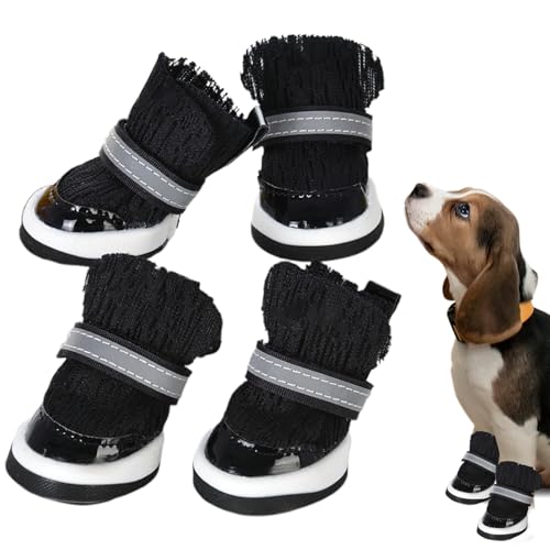 Sionhiuo Hundeschuhe,Leichte Welpenstiefelchen - 4er Set Bequeme Hundeschuhe Für Spazierengehen Outdoor Sommer Camping Wandern Sionhiuo Hundeschuhe,Leichte Welpenstiefelchen - 4er Set Bequeme Hundeschuhe Für Spazierengehen Outdoor Sommer Camping Wandern von Sionhiuo