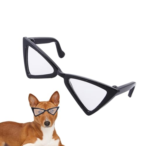 Sionhiuo Hundesonnenbrille,Süße Hundesonnenbrille,Retro-Dreieck-lustige Brillen - Modisches Haustierzubehör, leichte Cosplay-Brille für den täglichen Gebrauch, Partys, Zeremonien von Sionhiuo