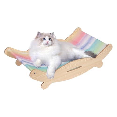 Sionhiuo Katzenscheibenstuhl, Cat Lounge Chair - Kätzchenbett Couch Kühlung,Puppy Lounger Couch kratzfestes, multifunktionales Kätzchen-Hängemattenbett für Zuhause von Sionhiuo