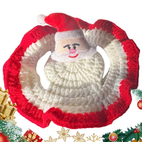 Sionhiuo Kleine Hunde-Weihnachtsmütze,Hunde-Weihnachtsmütze,Hund gestrickte Weihnachtsmütze | Weihnachtsmann Cosplay Hut mit Elch für Kätzchen Wolle Stricken Haustier Kopfbedeckung Fotografie von Sionhiuo