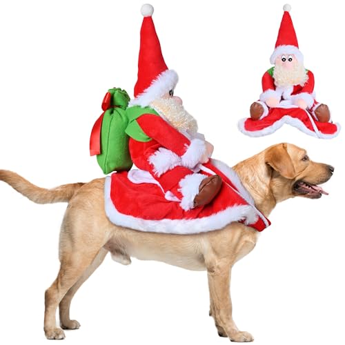 Haustier Hund Weihnachtskostüme, Haustier Hund Weihnachtsdekorationen, niedliche Haustier Hund Kostüme, Weihnachtsmann Haustier Hund Kostüme (Medium) von Siooyito