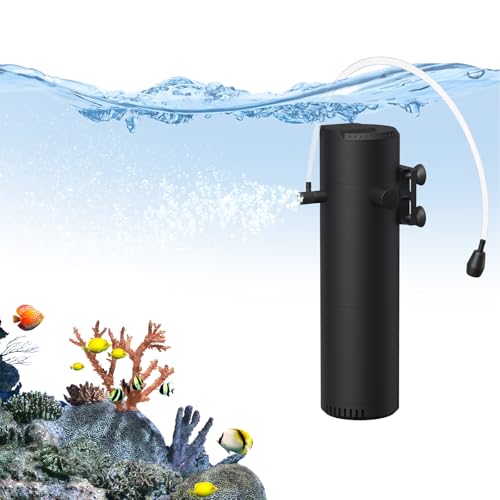 Siowid 4-in-1 interner Aquariumfilter, 200 GPH Aquariumfilter für 30–70 Gallonen, tauchfähiger Schildkröten-Tankfilter von Siowid