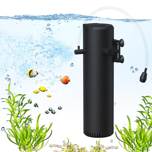 Siowid Interner Aquariumfilter für 29–75 Gallonen, 211 GPH tauchfähige Aquariumfilter, Schildkröten-Tankfilter, Süß- und Salzwasser kompatibel von Siowid