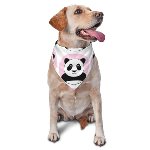 Hundehalstuch, niedliches Panda-Motiv, waschbar, groß, verstellbar, Katzen-Halstuch, Hundezubehör, Dreieck, Geburtstagsgeschenk, Geschenk für Haustiere von Sipeigyd