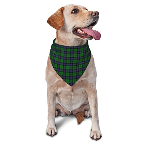 Sipeigyd Dreieckstuch für Haustiere, Clan Armstrong Tartan, Haustier-Kleidungszubehör, karierter Haustier-Schal, für kleine bis große Hunde und Katzen von Sipeigyd